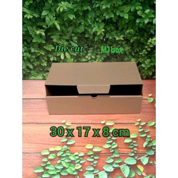 

KARDUS UK 30x17x8 CM......DIE CUT KOTAK KARTON UNTUK PACKING AKSESORIS - DLL - MODEL BOX PIZZA