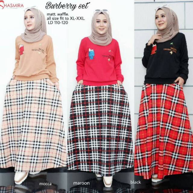 Setelan Wanita Burberry Set by Shasmira