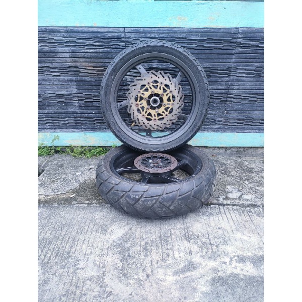 Velg pelek set Ban dan Arm For Yamaha Scorpio/Byson Tapak Lebar 3inc/4,5inc Brand HMF
