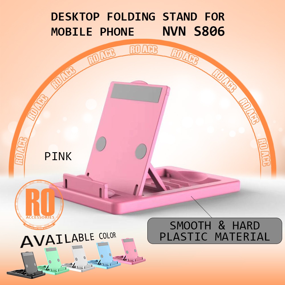 [RO ACC] NVN-S806 PHONE STAND HOLDER HP TATAKAN HP DI MEJA FOLDING STAND