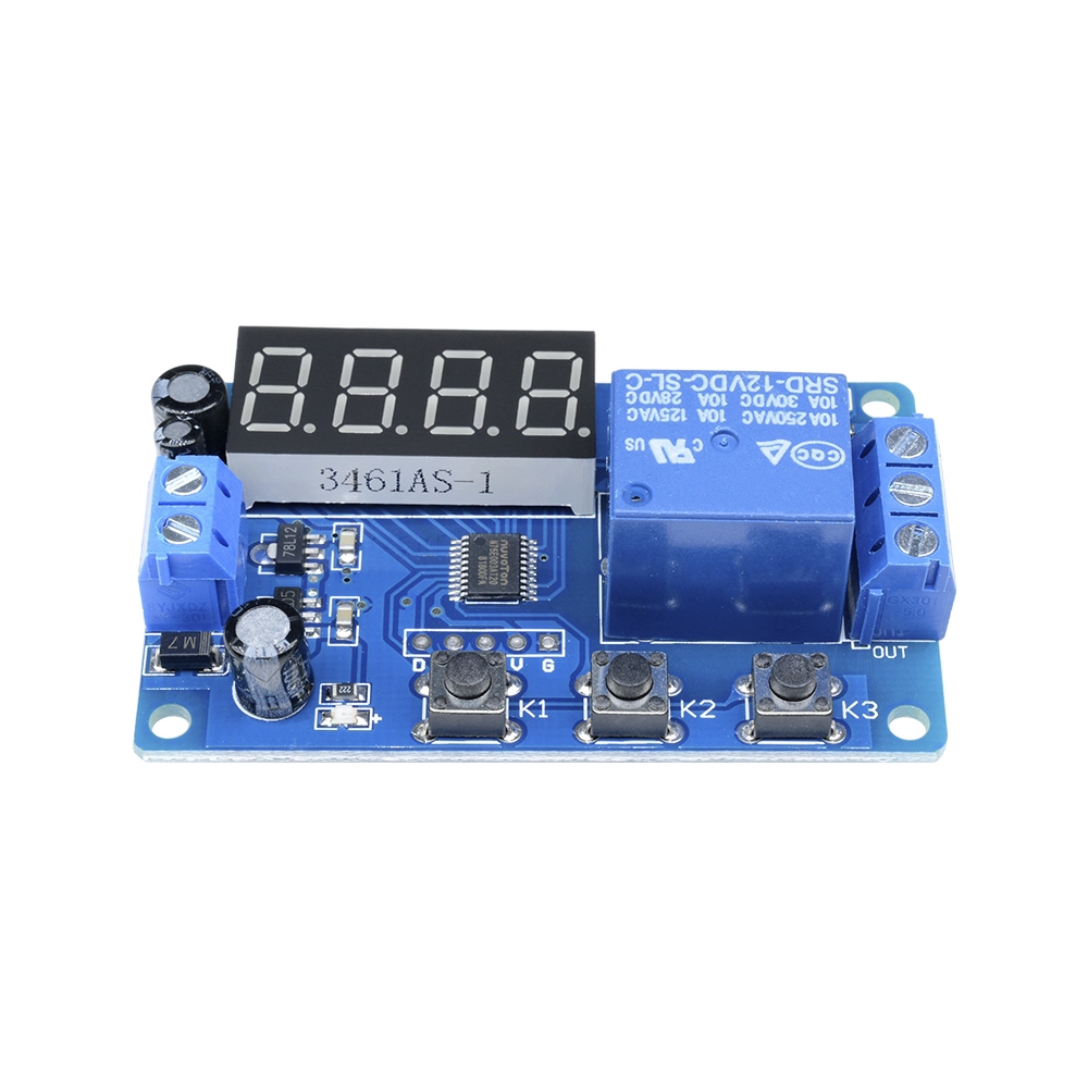 Modul Relay Timer Digital Led Plc Dc 12v Untuk Kapal/Cod