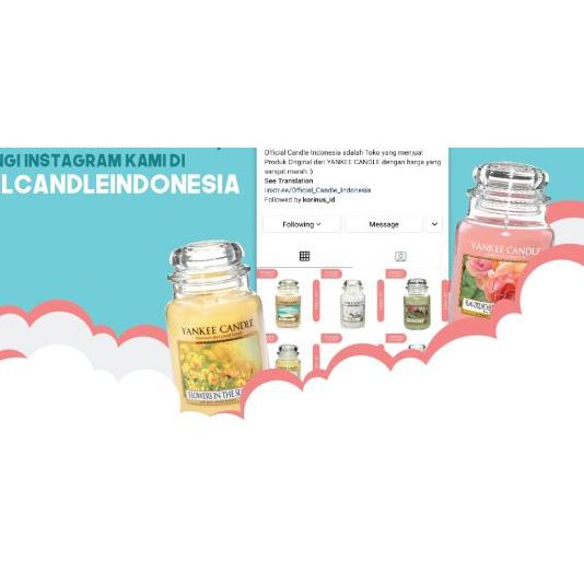 ✱ Yankee Candle Car Jar / Lilin Aromatherapy 30gr All Variant - VanillaCupcake ☄