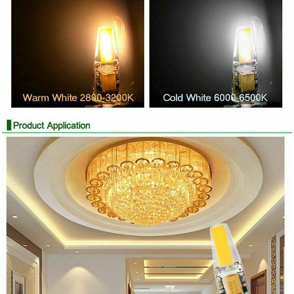 [Elegan] Lampu Bohlam 12V Peredupan Ganti COB G4 Chandelier