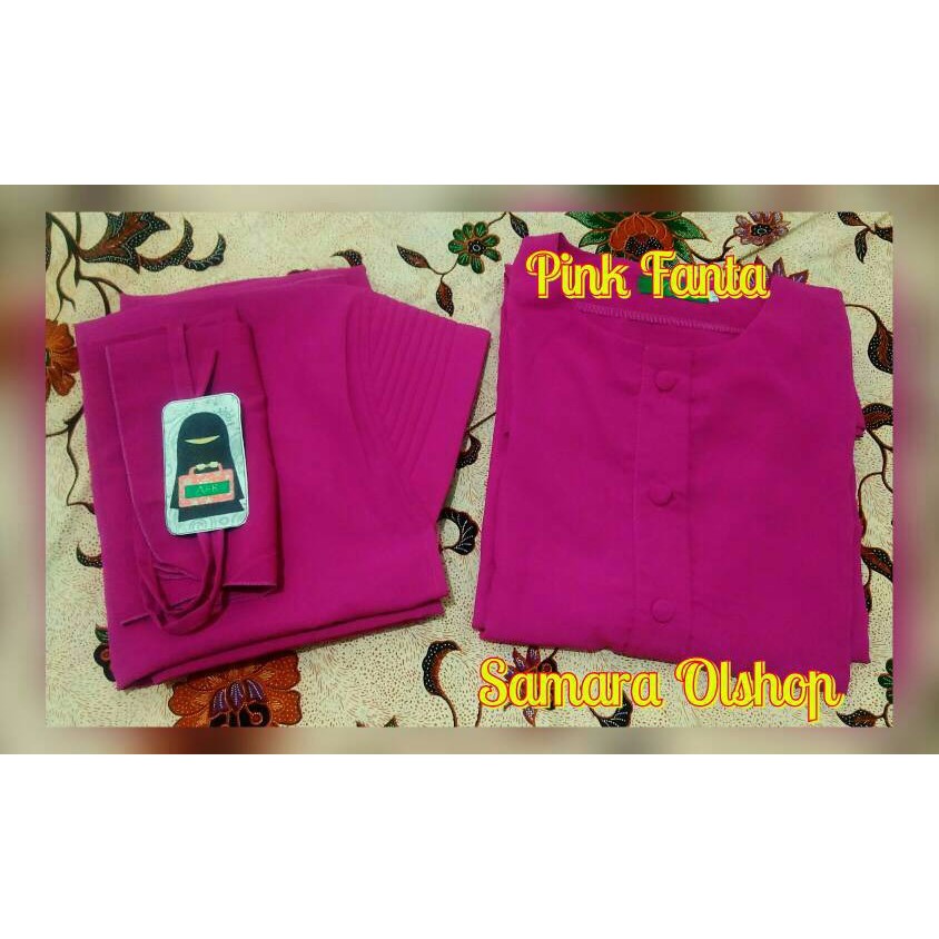 Gamis Cadar Polos Pink Fanta