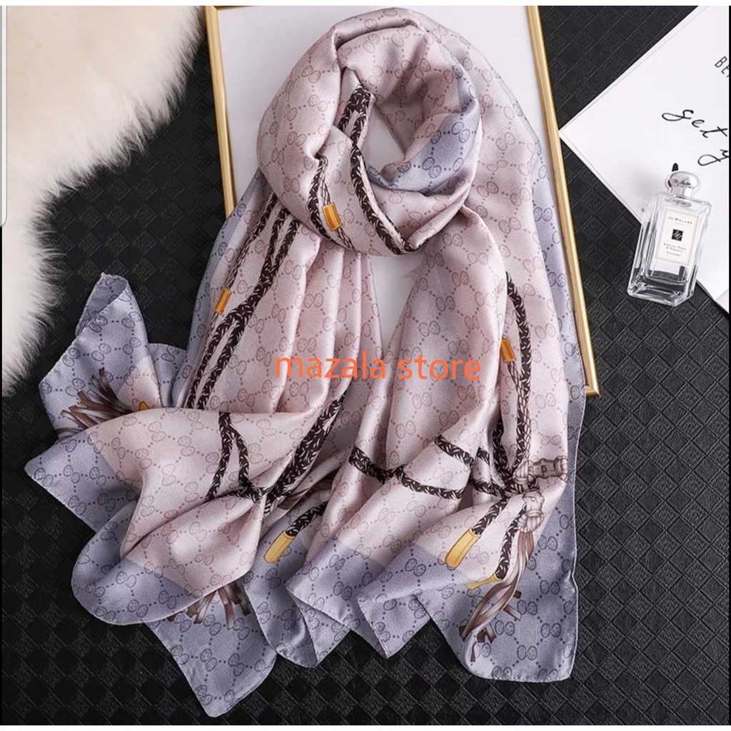 New Hijab Pashmina /syal Turkey import design 2020 motif Gucci