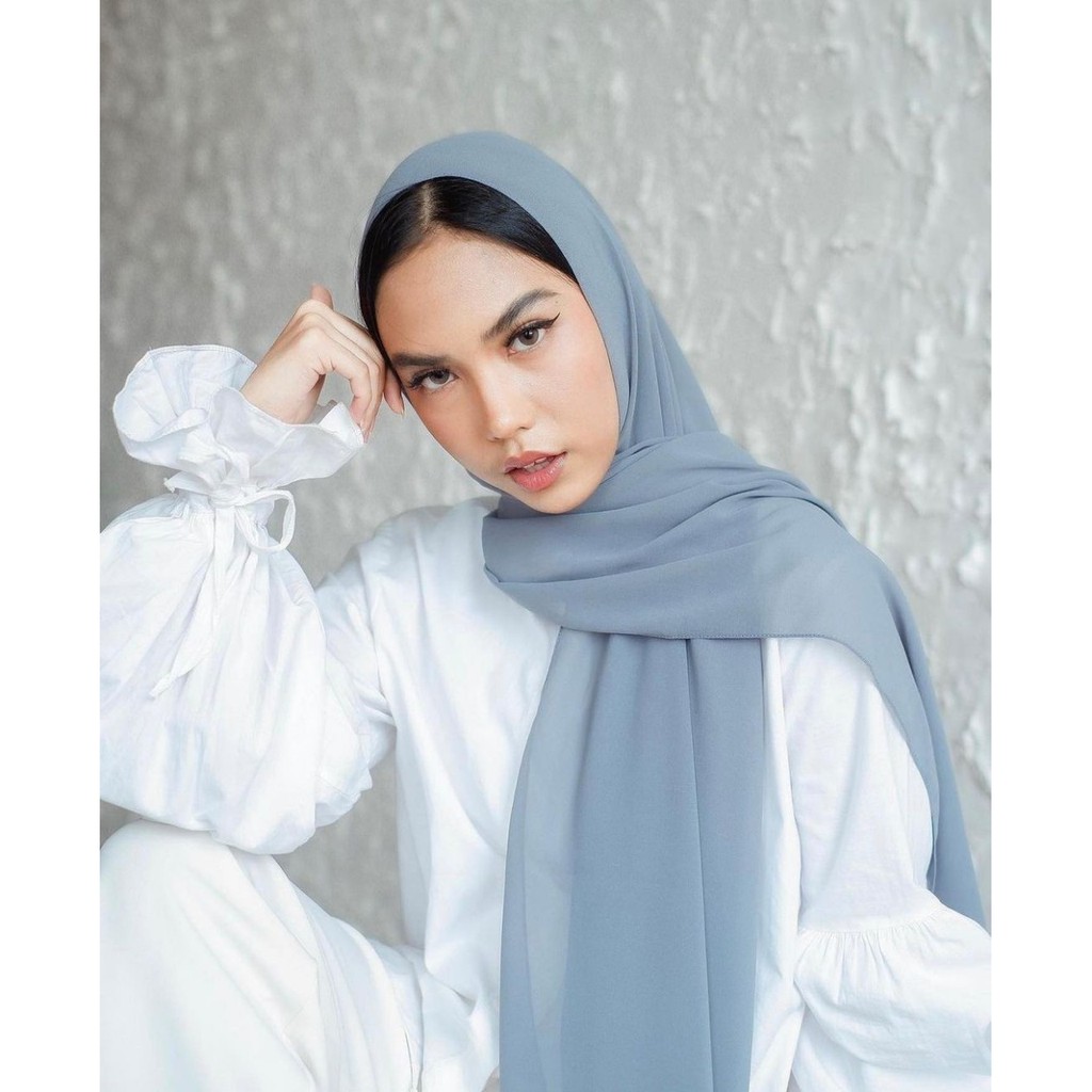Jilbab Pashmina Diamond Crepe / Krudung Hijab Pasmina Sabyan Jahit Tepi Premium Jumbo 180x75 Part 1-4
