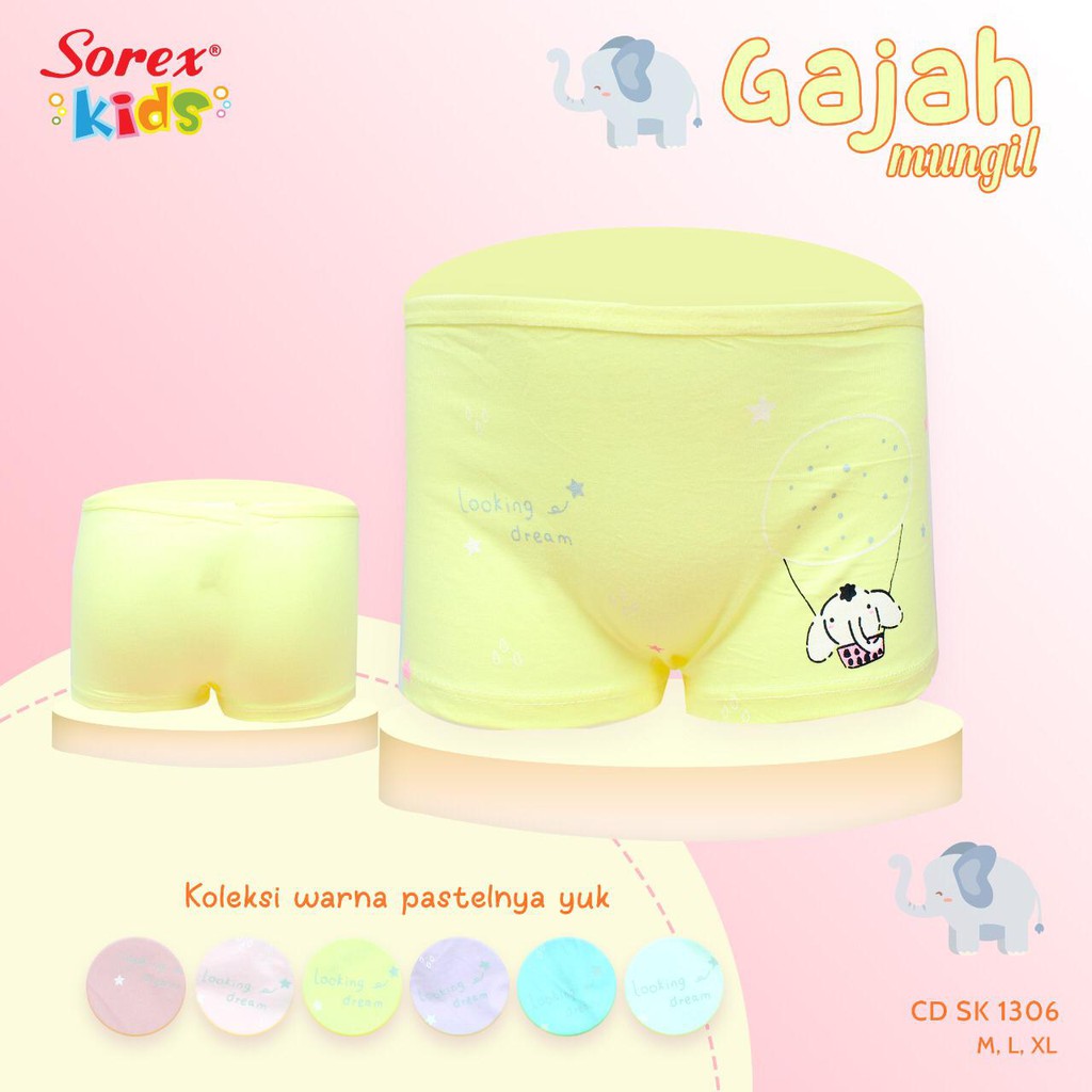 BOXER KID GIRL MB 364 SOREX ; SK MA 209 ; CELANA DALAM ANAK PEREMPUAN CD BOXER SOREX 1306