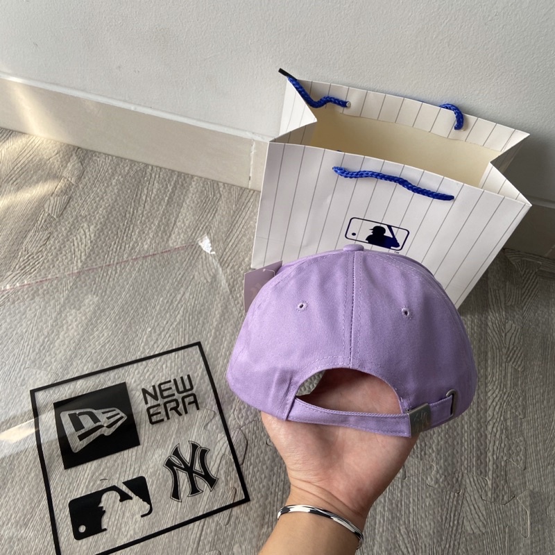 Topi Ny Newyork Cap Purple logo White / Ungu Yankess
