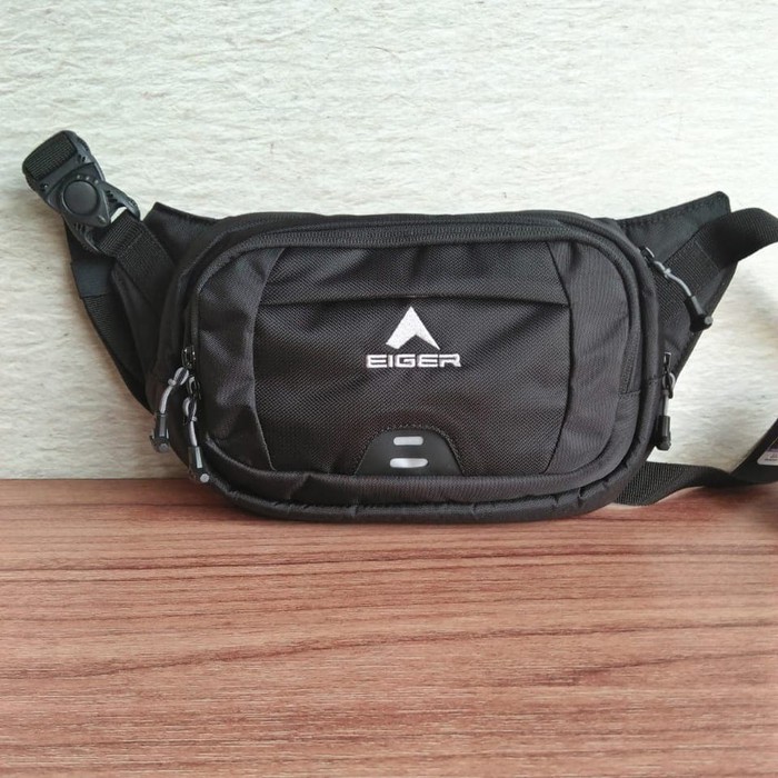 TAS WAIST BAG EIGER 4105 WALL RUN BLK - TAS SALEMPANG EIGER Diskon