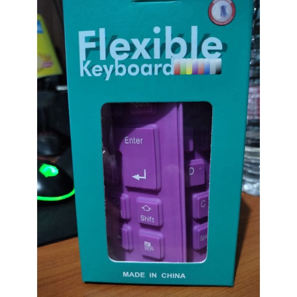 keyboard usb flexible gulung anti air packing dus