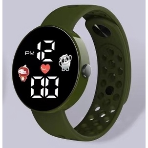 JAM TANGAN DIGITAL ANTI AIR MURAH RAINBOW WATCH KARET SPORT LED PRIA WANITA COUPLE HIGH QUALITY COD-4