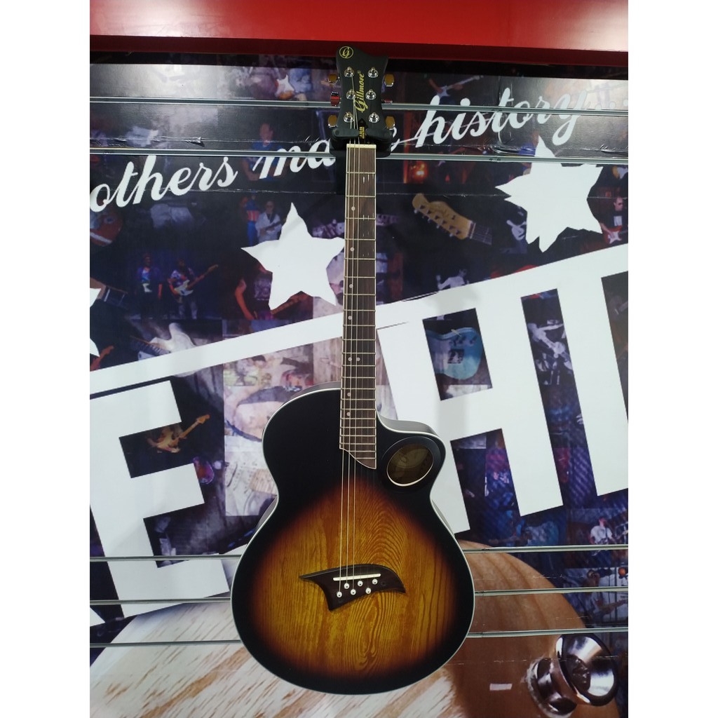 Gitar Akustik Elektrik Gillmore GA02EQ Deluxe Series Sunburst