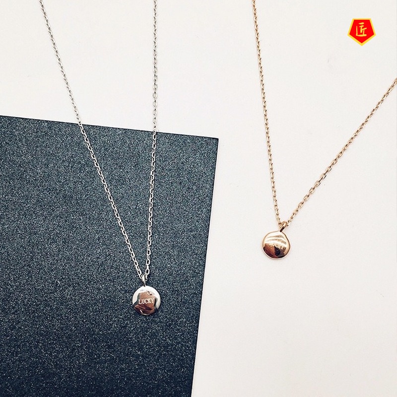 [Ready Stock]Lucky Little Golden Beans Necklace Women's Korean-Style Simple Fashion