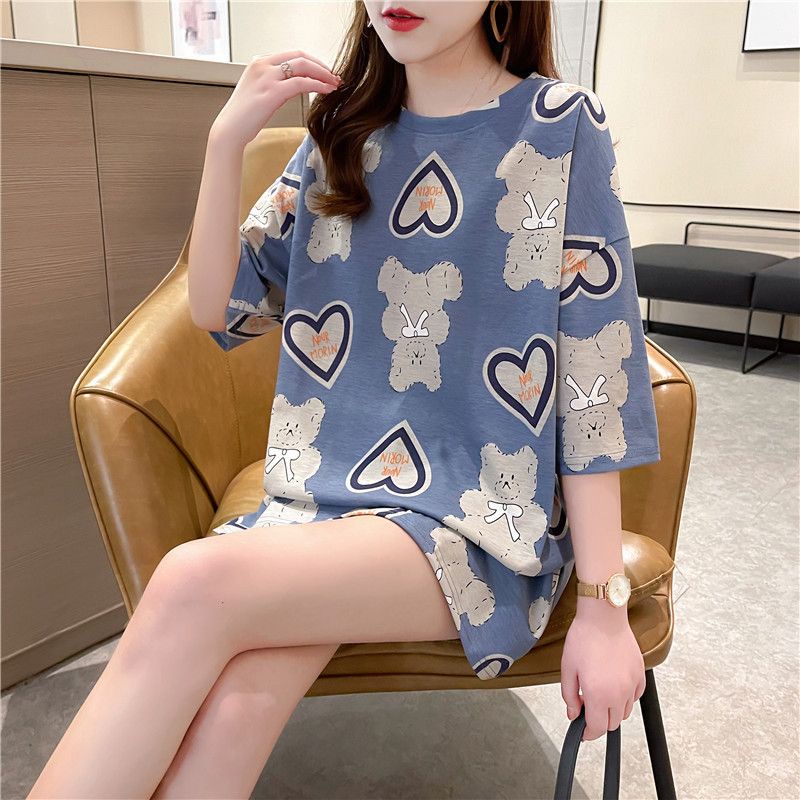 THISTLE - Oversize Tee Tshirt Wanita Model Longgar Motif Bear Morin