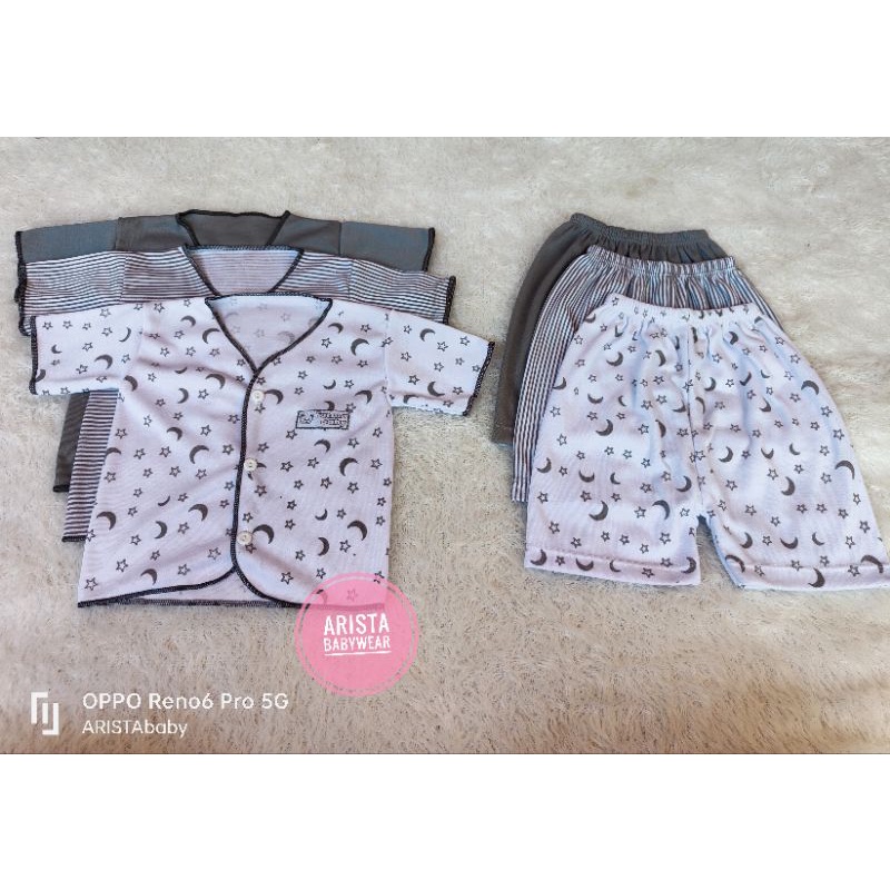 SERI ABU - Paket hemat isi 18pcs/9stel baju+celana bayi