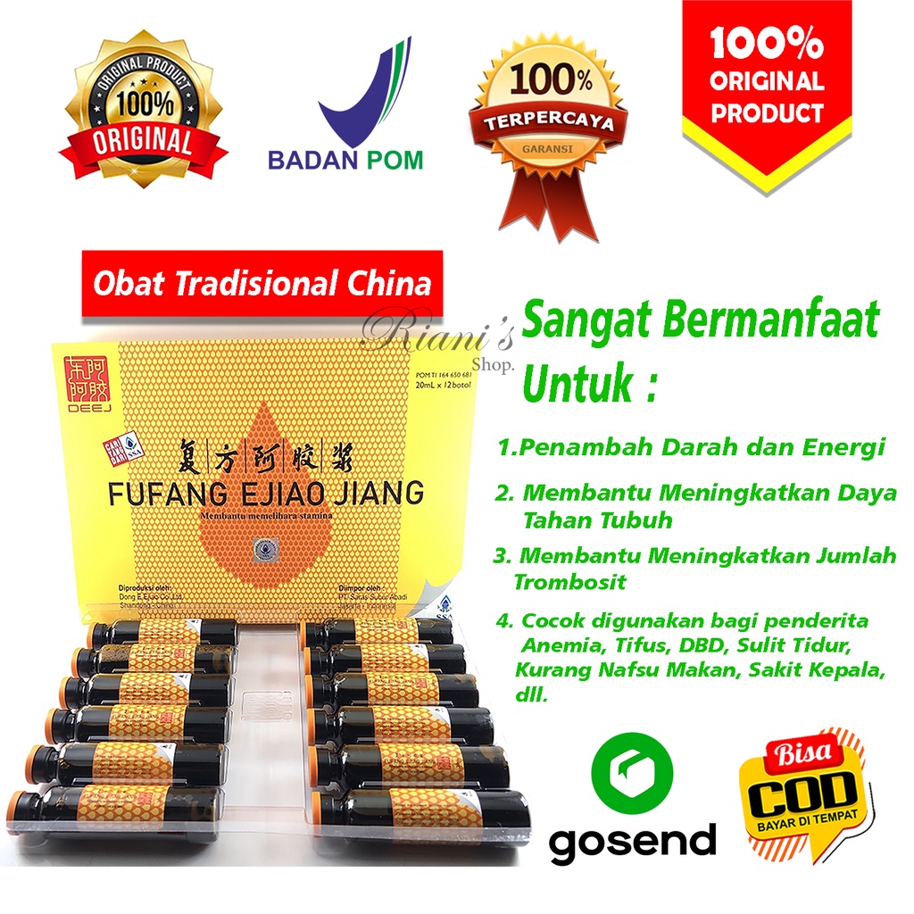 Fufang Ejiao Jiang Original Fu Fang Herbal Tradisional Cina China Enjio Penambah Darah Stamina Madu 