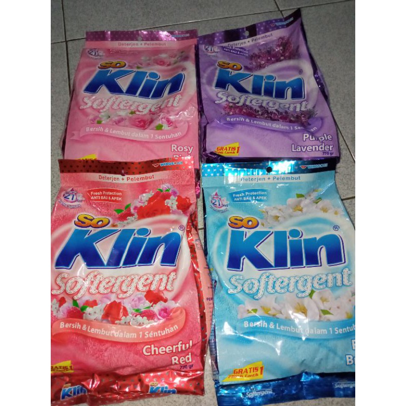 so klin softergen detergen bubuk 770 gram belanja murah jogja