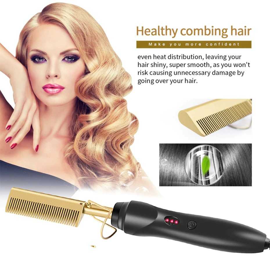 GIJ - YIBER Sisir Panas 2in1 Pelurus Pengkriting Rambut Straightening