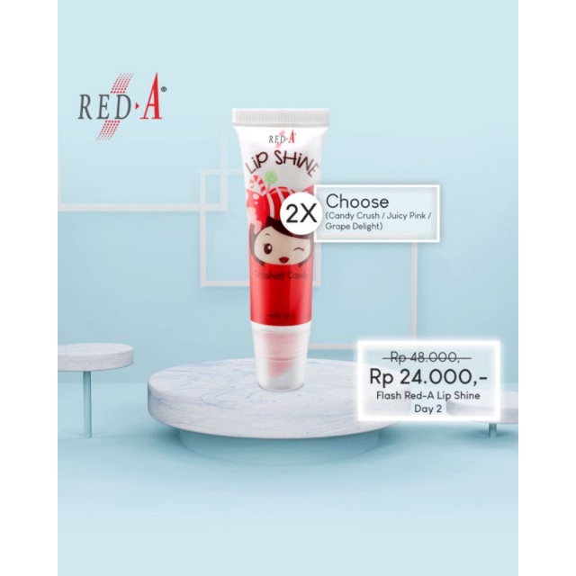 Paket 2 Red-A Lip Shine