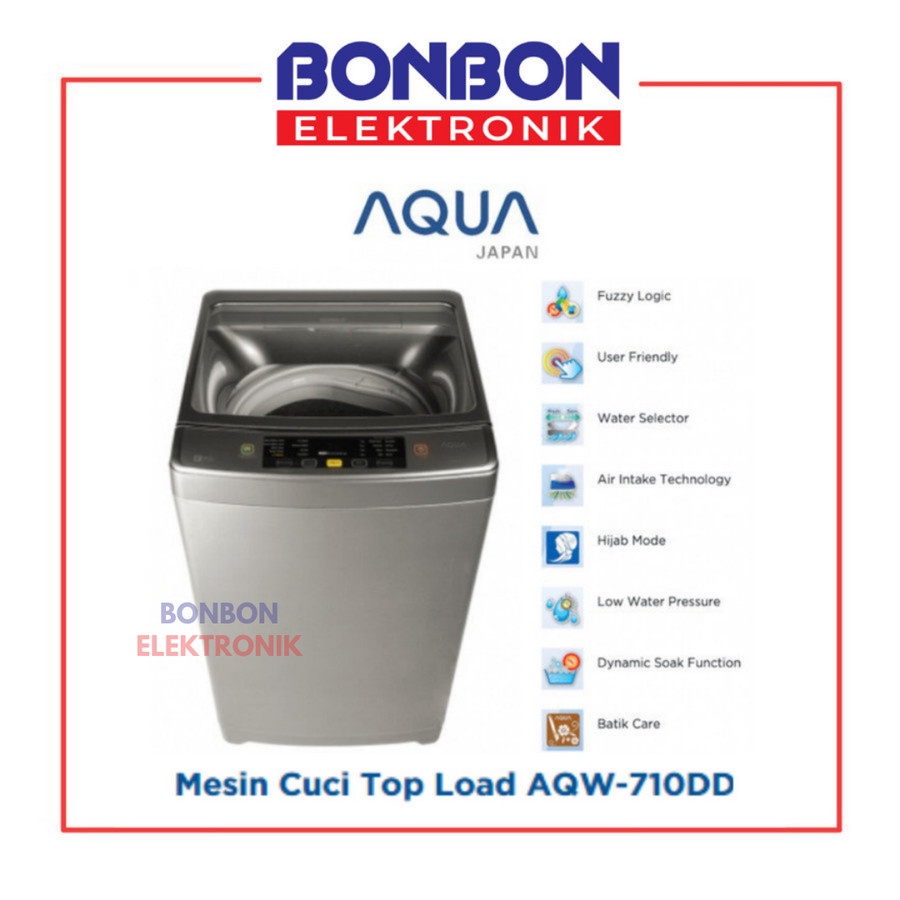 AQUA Mesin Cuci Top Loading 7KG AQW-710DD / AQW 710 DD