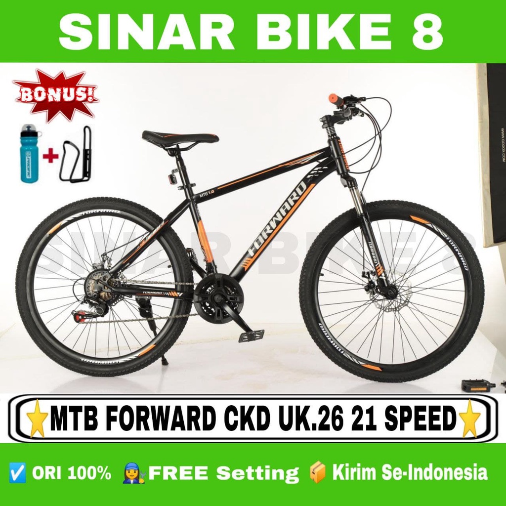 Sepeda Gunung MTB FORWARD CKD 26 Inch 21 Speed Rem Disc Brake