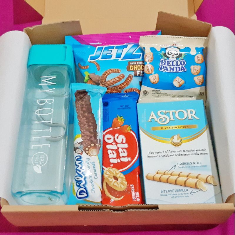 Hampers Snack Box Kado Ultah/Graduation/Wisuda Murah blue edition