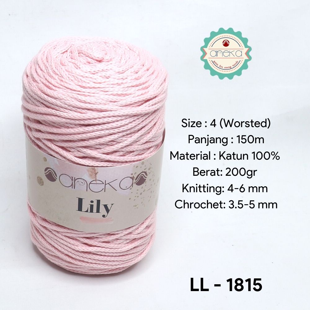 Benang Rajut Lily / Lili / Tambang / Macrame Cotton Rope Yarn - 1815