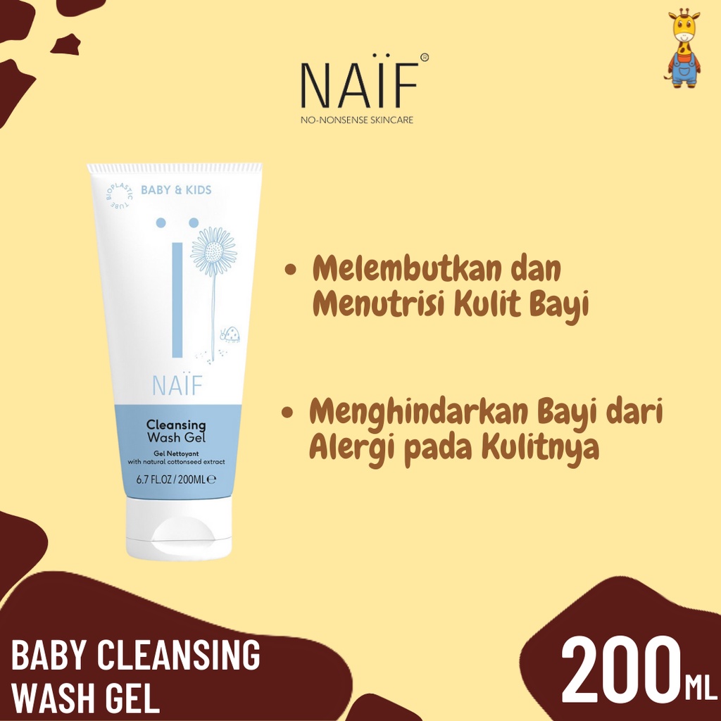 Naif Baby Cleansing Wash Gel 200ML - Sabun Bayi