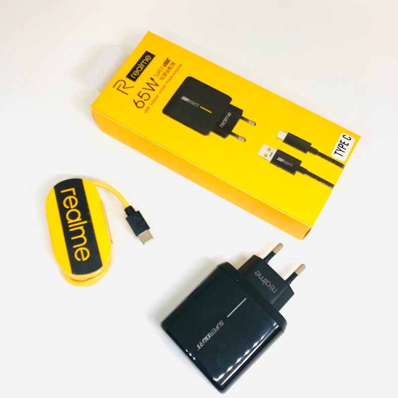 TRAVEL CHARGER 65W REALME GT MASTER BLACK MICRO DAN TYPE C ORIGINAL PROMO SEN