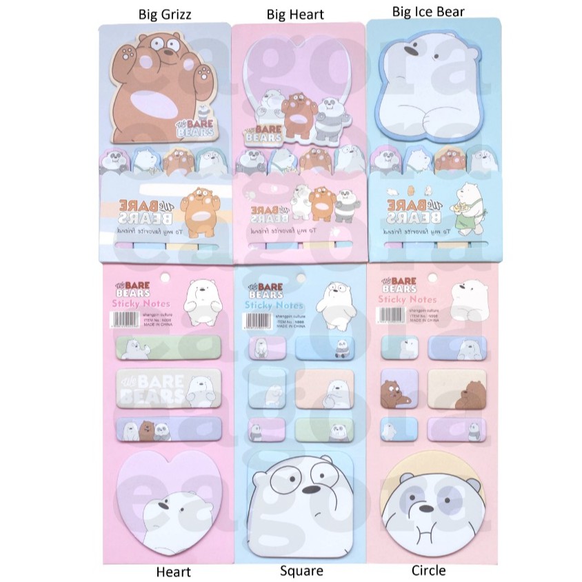 

Sticky Notes We Bare Bear Memo Lucu Note Unik Panda