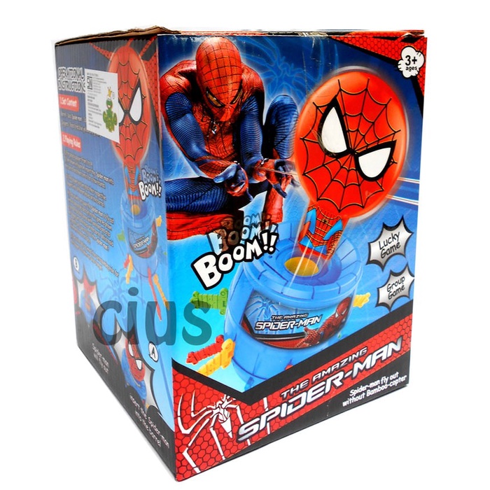 Mainan Anak PIRATE BARREL SPIDERMAN EDUKASI BOARD GAME Prank Gentong