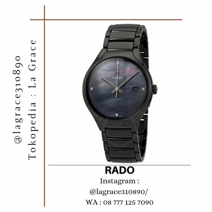 RADO R27056872 AUTOMATIC DIAMOND - JAM TANGAN PRIA - HITAM - ORIGINAL VDC354354