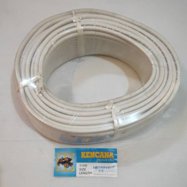 Kabel putih serabut ukuran 2x1.5 / kabel hawai 2x1.5