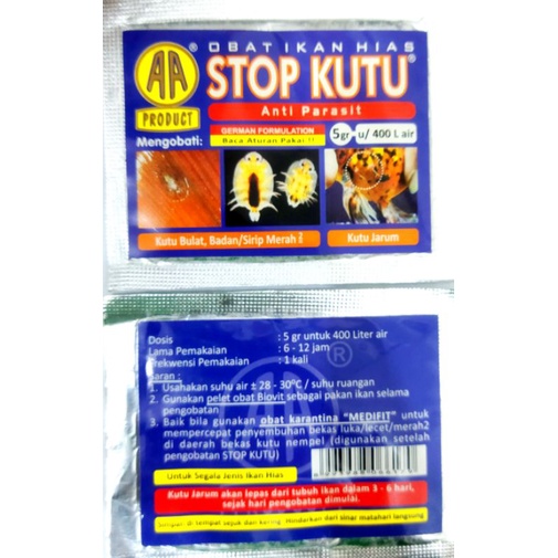 Obat Ikan Hias anti kutu AKARI AA STOP KUTU