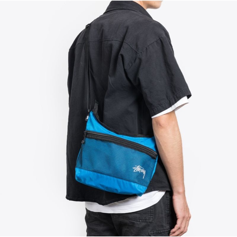 Stussy Blue Light Weight Sling Bag Original