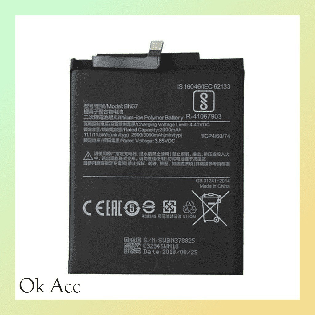 Battery Baterai Xiaomi Redmi 6 / 6A / BN 37 BN37 BN-37