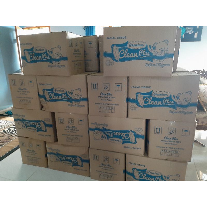 1 Karton Tisu Clean Plus 180s (60pcs)