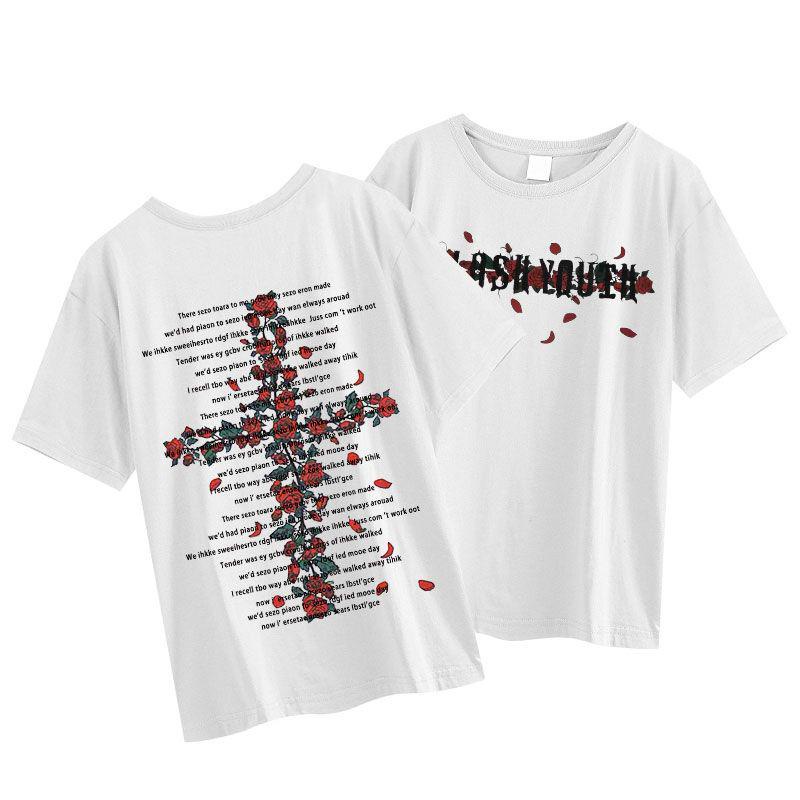 Korean Style baju atasan wanita /Printed T-shirt /baggy kaos atasan wanita/atasan warna putih/atasanatasan wanita