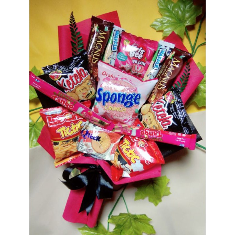Buket Makanan/ Flowers Bouquet/ Bucket Bunga/ Bucket Snack/ Buket Snack/ Snack Box