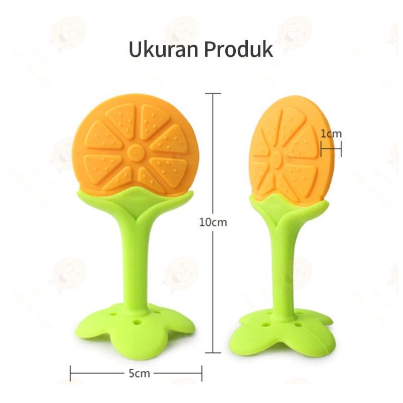 TEETHER BAYI GIGITAN BAYI SILIKON GIGITAN MODEL BENTUK BUAH (TANPA KOTAK) BPA FREE