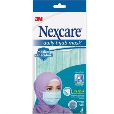 [PROMO 1 BOX ISI 36 Masker ]Masker NEXCARE 3 ply 1 Kotak Daily HIJAB 3M Ready Stock TERMURAH HEADLOOP 3ply Medis Surgical Mask Kesehatan 2+1