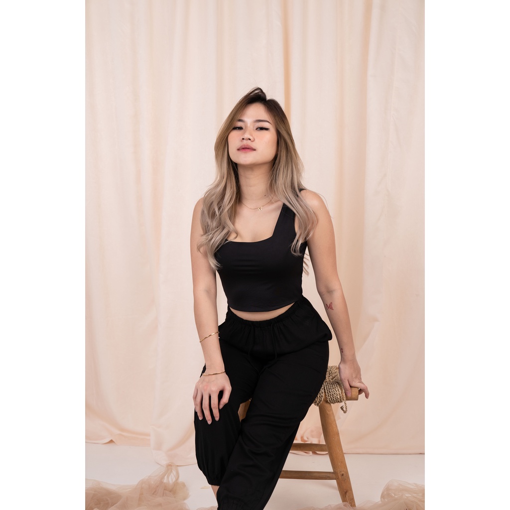 (COD) OH Fashion Tanktop Sasha Korea Bahu Lebar Wanita #0027 (Part 1)-4