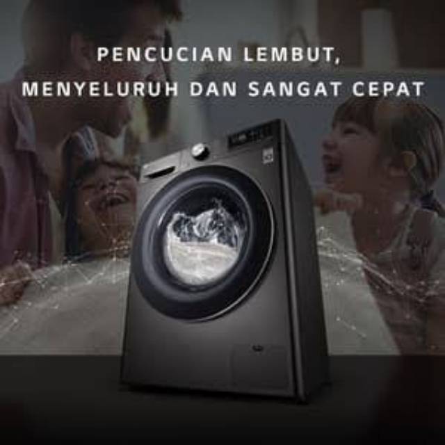 LG FV1450H1B MESIN CUCI FRONT LOADING 2 in 1 Washer 10.5 KG Dryer 7 KG TURBOWASH 1400 Rpm WiFi