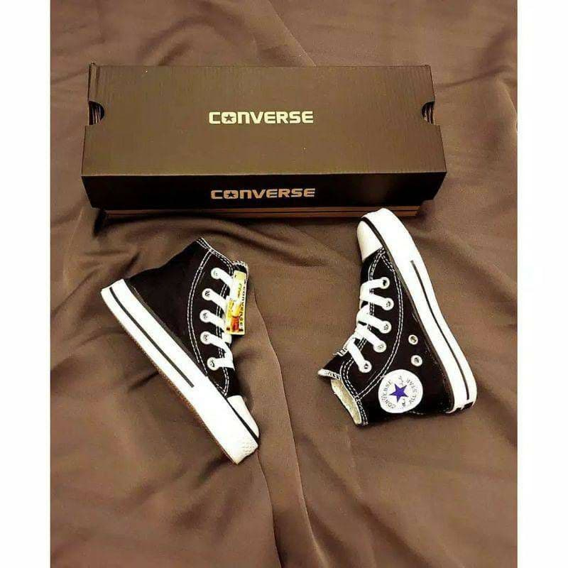 Sepatu Converse Anak Unisex Sekolah Warna Hitam Laki Laki dan Perempuan