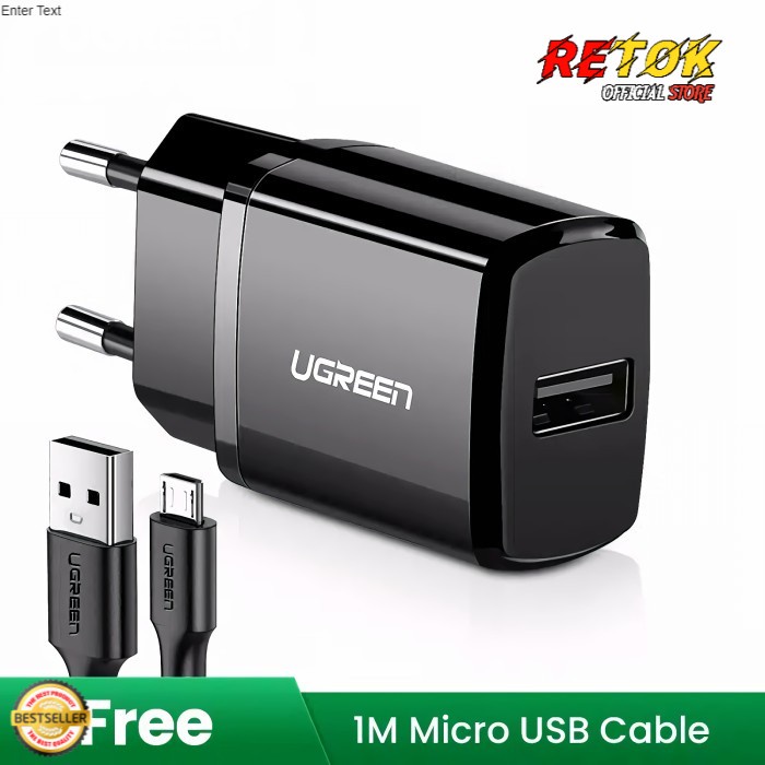 UGREEN USB Wall Charger 10W Adaptor - +Kabel MicroUSB