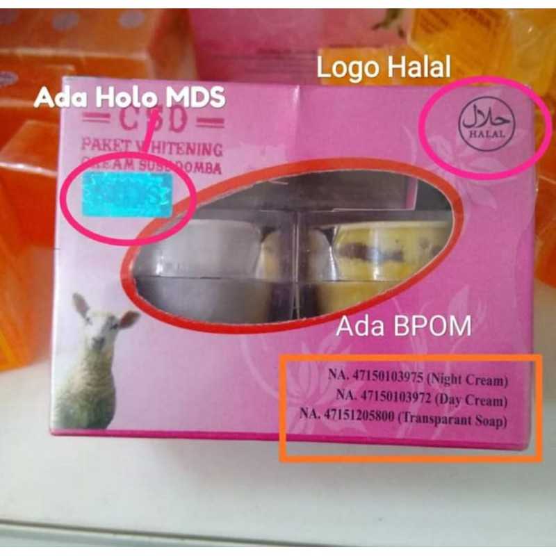 CSD Cream susu domba Krim MDS ORIGINAL BPOM