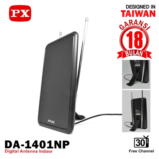 Antena TV Indoor PX DA-1401NP Digital TV DVB-T2 dengan kabel coaxial (Garansi 18 bulan)