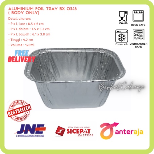 Jual ALUMINIUM FOIL CUP BX 0345 / ALUMUNIUM FOIL TRAY / READY STOCK