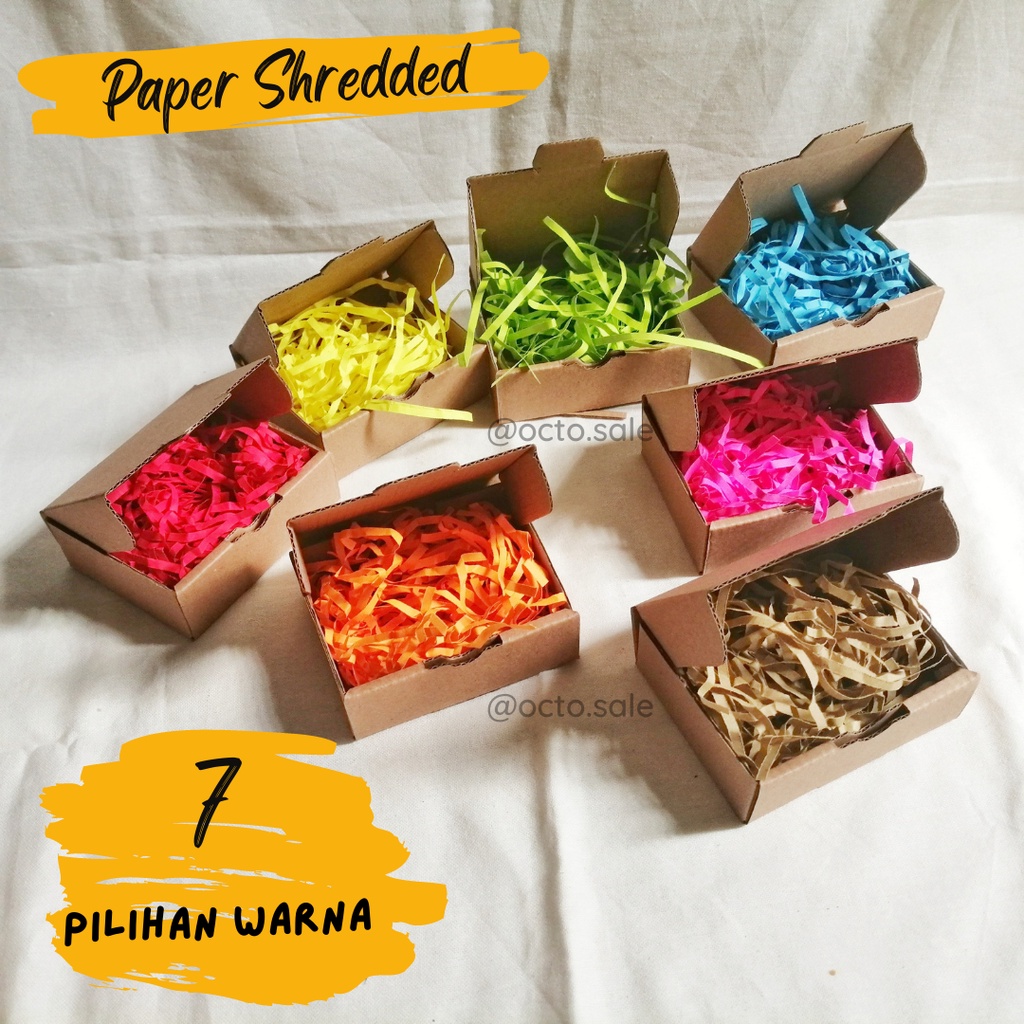 

Kertas Potong Suir / Kertas Serut / Kertas Cacah / Kertas Packing / Paper Shreddered Hampers