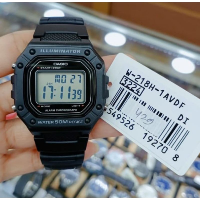 Jual JAM TANGAN CASIO W-218H-1AVDF W218H W 218 H ORIGINAL GARANSI RESMI  Indonesia|Shopee Indonesia